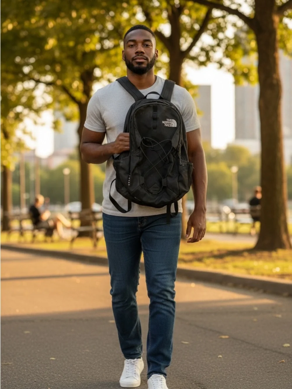 The North Face Jester Backpack Black Laptop Bag School Hiking Commuter Gorpcore